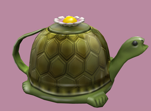Low Poly Turtle Tea Pot